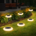 Luci solari colorate Intelamp per esterni, luci solari che cambiano colore, luci per vialetti, luci da giardino per paesaggi, camminamenti, patio, cortile, giardino