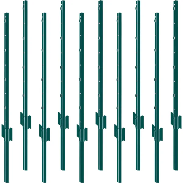 SucceBuy Post per recinzione T-Post per recinzione in metallo resistente Robusto palo per recinzione in acciaio per giardino Cortile Prato Fattorie Recinzione in filo per esterni