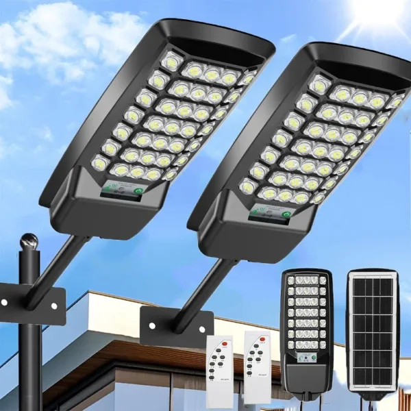 Nuova Lampada Solare 2026 Super Luminosa 140 LED per Esterni, Giardino, Impermeabile, Alimentata a Energia Solare con Sensore di Movimento