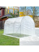 WOLTU 300x200x200cm Serra in Telo Impermeabile Invernale per Coltivazione Pomodori Verdure Piante con Porta e 6 Finestre