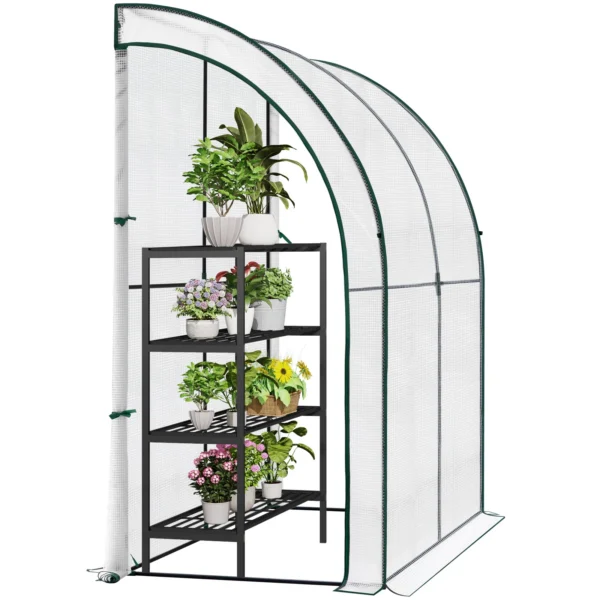 WOLTU Serra in Telo PE Inclinata 200x210x100cm per Pomodori, con Porte Scorrevoli, Tenda Protettiva