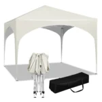 Tenda da Festa WOLTU 3x3m, Impermeabile, Pieghevole, Gazebo Pop-Up con Tetto Semicircolare per Mercati all'Aperto