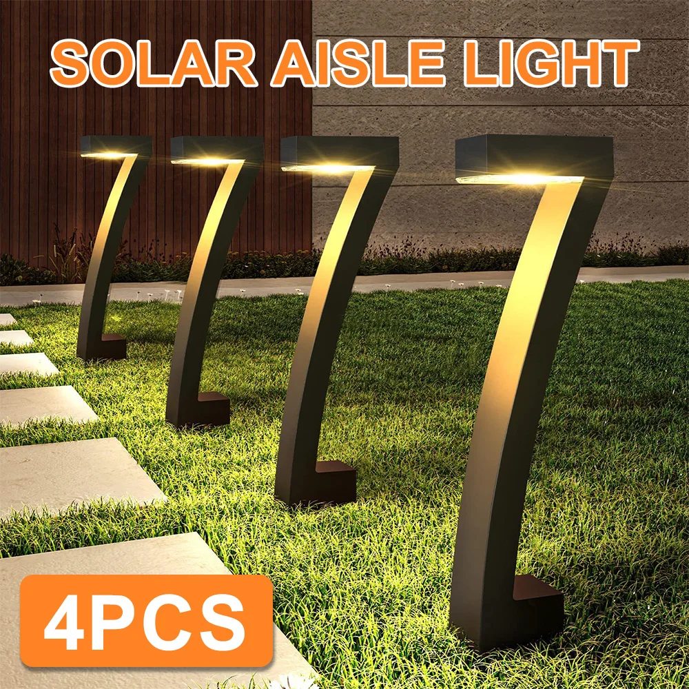 S7af1751a39b648af8ff16639f248b0bfo.webp Set di 4 Luci Solari LED da Giardino, Impermeabili IP65, in Materiale ABS, Luce Calda 2700K, 8-12 Ore di Illuminazione Continua, per Esterni e Sentieri, per il Mercato Europeo