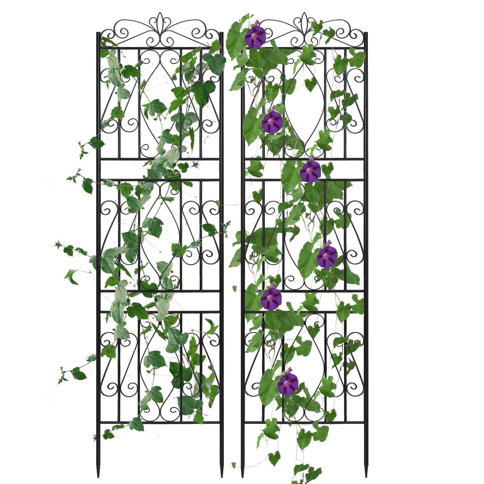 S7c5b3692534d4e95a3d44931d3331907o.webp 2 Pezzi di Tralicci da Giardino Alti in Metallo Antiruggine per Piante Rampicanti, Recinzione di Supporto per Piante, Accessori Decorativi da Giardino