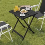 WOLTU Tavolo da campeggio pieghevole in alluminio, tavolo da picnic da giardino, scrivania ultraleggera, tavolino da balcone pieghevole per escursioni interne ed esterne