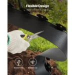 SucceBuy Bordura per Giardino in Plastica con Picchetti e Pali, Bordi Flessibili per Prato, Rotolo per Aiuole e Giardini