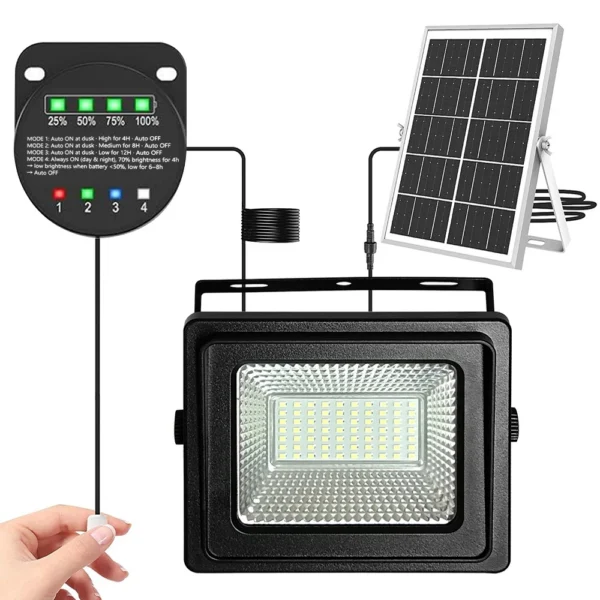 Lampada Solare Separabile con Cavo da 5m, Impermeabile per Esterni e Interni, con Interruttore a Strappo, per Giardino, Casa, Stanza, Cortile, 5000mAh