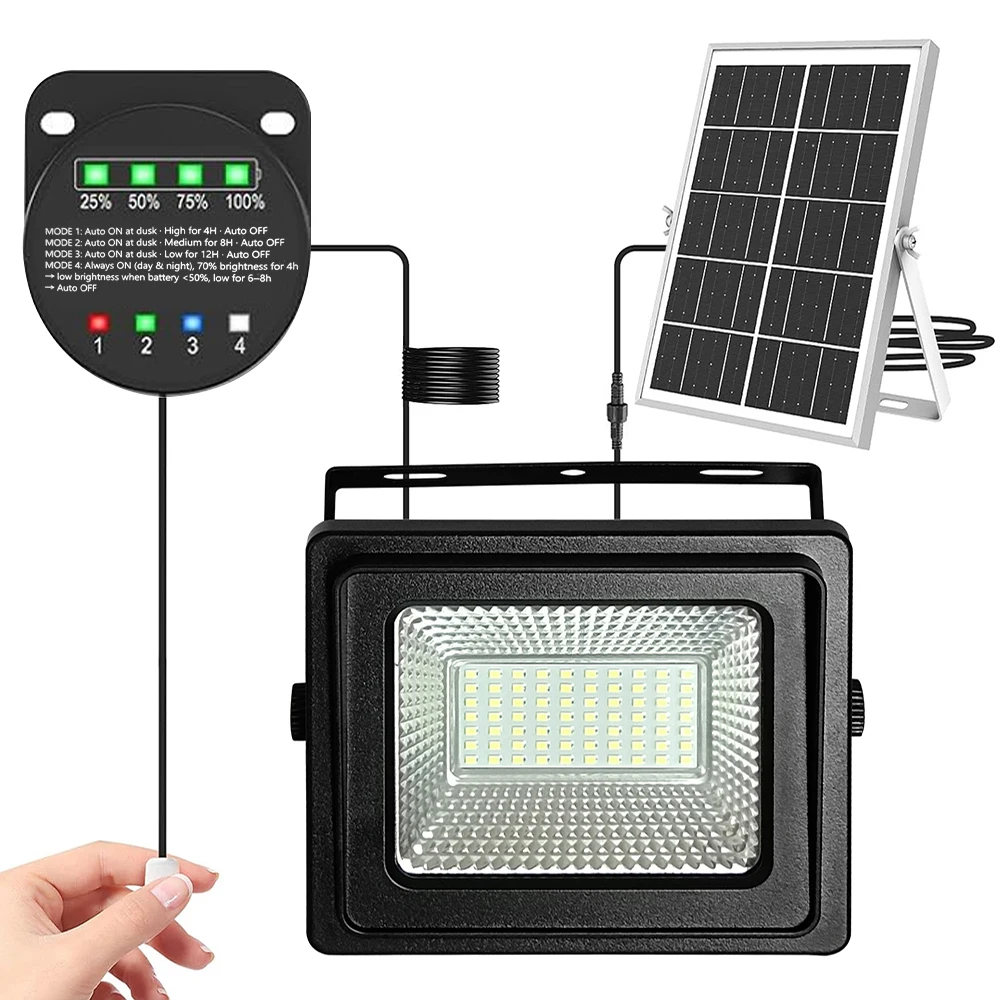 Sb15598008702416799925c27f2609f77n.webp Lampada Solare Separabile con Cavo da 5m, Impermeabile per Esterni e Interni, con Interruttore a Strappo, per Giardino, Casa, Stanza, Cortile, 5000mAh