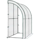 WOLTU Serra in Telo PE Inclinata 200x210x100cm per Pomodori, con Porte Scorrevoli, Tenda Protettiva