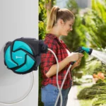 Avvolgitubo Retrattile Durhand 10m, Sistema di Avvolgimento Automatico con Blocco 28X14X34 cm