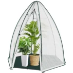 WOLTU 160x160x180cm Serra Semitrasparente in Telo PE per Piante, Tenda di Protezione Invernale per Fiori e Pomodori, Riparo per Piante Resistente alle Intemperie