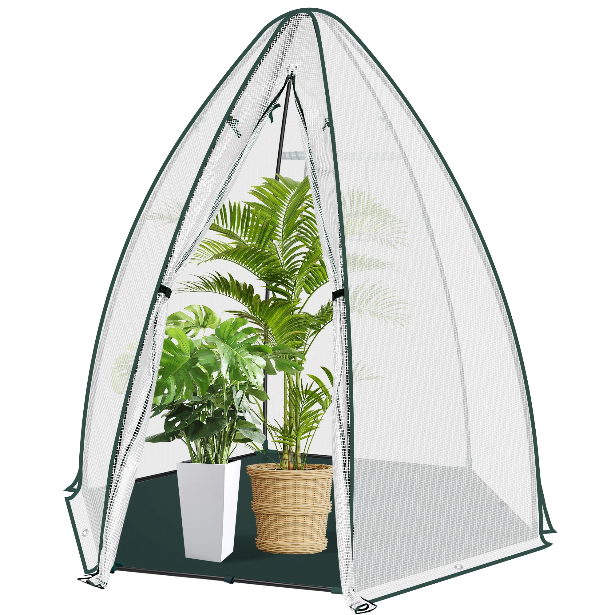 Scf0d0e5eac66455fb5049eefb3a69092Q.webp WOLTU 160x160x180cm Serra Semitrasparente in Telo PE per Piante, Tenda di Protezione Invernale per Fiori e Pomodori, Riparo per Piante Resistente alle Intemperie