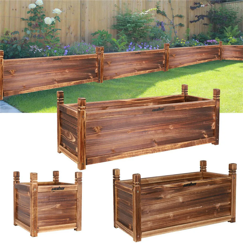 Sd8b5e6091ddf4edaaf6bb5fe26b83f10j.webp Fioriera rialzata in legno per interni ed esterni fioriera per erbe vegetali vaso da giardino espositore per fiori