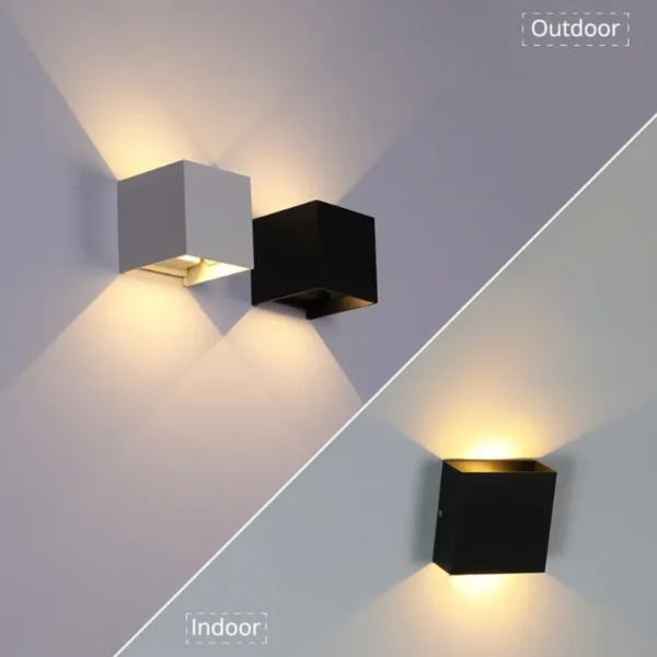 Lampada da Parete LED 6W/12W per Esterni Impermeabile IP65, Illuminazione Decorativa per Giardino e Interni, in Alluminio AC110V 220V