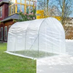 WOLTU 300x200x200cm Serra in Telo Impermeabile Invernale per Coltivazione Pomodori Verdure Piante con Porta e 6 Finestre