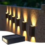 Faretti Solari da Esterno con Illuminazione Su e Giù, Lampada da Parete Solare Impermeabile per Giardino e Decorazione