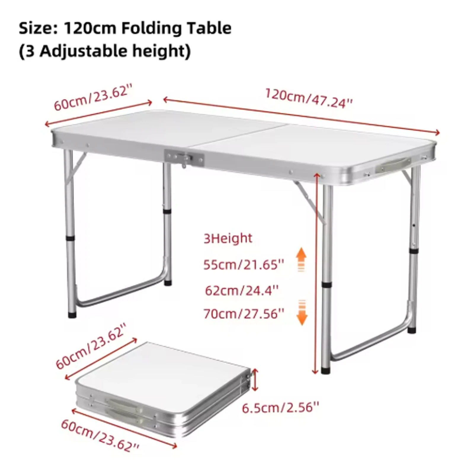 Se3b2584a3d674ce0959a62126b12c175Q.webp Tavolo da picnic pieghevole da 120 cm, grande tavolo da campeggio portatile in lega di alluminio per giardino esterno, spiaggia, barbecue, barbecue, pesca e parco