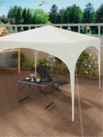 Tenda da Festa WOLTU 3x3m, Impermeabile, Pieghevole, Gazebo Pop-Up con Tetto Semicircolare per Mercati all'Aperto