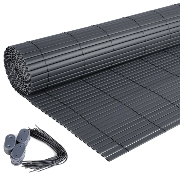 WOLTU Schermo Frangivento Opaco in PVC per Balcone e Giardino, Protezione Visiva per Recinzioni e Tende da Sole, Tenda a Rullo per Esterni