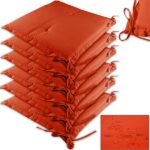 Set di 6 imbottiture per sedia arancione 43x39x5cm
