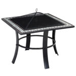 Braciere da giardino Runedak nero motivo mosaico Ø76cm - immagine 2