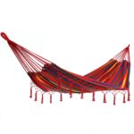 Amaca con frange portata fino 300kg rossa 320x150cm