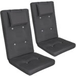 Cuscini per sedie Vanamo set 2 pz antracite 118x45x7cm