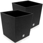 Vaso per fiori Rato Low antracite 64L 39x39x40,5cm