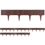 Bordure per aiuole 3 pz marrone 11,7m