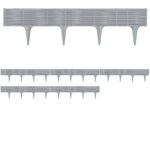 Bordure per aiuole 3 pz grigio 11,7m