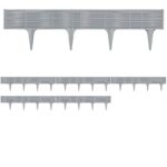 Bordure per aiuole 4 pz grigio 15,6m