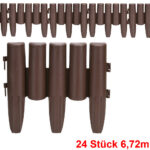 Bordure per aiuole 3 pz marrone 6,72m