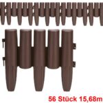 Bordure per aiuole 7 pz marrone 15,68m