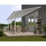 Canopia Olympia – pergola addossata 3 x 6,2 m bianca