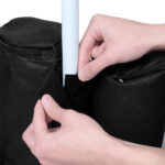 Zavorre per gazebo 4 pz neri riempibili 26x13x46cm - immagine 2