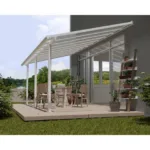 Canopia Olympia – pergola addossata 3 x 6,2 m bianca