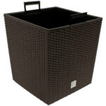 Vaso da esterno Rato Low set 2 pz marrone 39x39x40,5cm - immagine 4