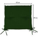 Set di 6 imbottiture per sedia verde 43x39x5cm - immagine 2