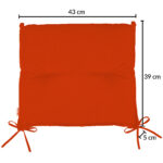 Set di 6 imbottiture per sedia arancione 43x39x5cm - immagine 4
