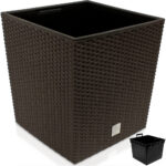 Vaso da esterno Rato Low set 2 pz marrone 39x39x40,5cm - immagine 2