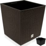 Vaso da esterno Rato Low marrone 32x32x33cm 35L - immagine 2
