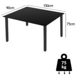 Gruppo di sedute da giardino Bern Premium 7 pezzi in alluminio argento - immagine 4