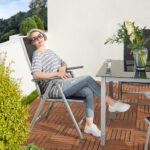 Sedie da giardino Bern set 2 pz antracite alluminio - immagine 4