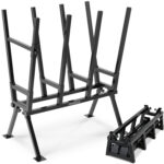 Cavalletto taglio legna metallo nero 400kg